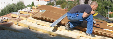 Isolation de toiture : Isolation toiture chanvre 30 cm pare pluie en fibre de bois